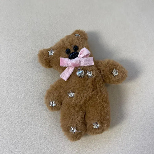 Teddy Bear Bow Hair Claw