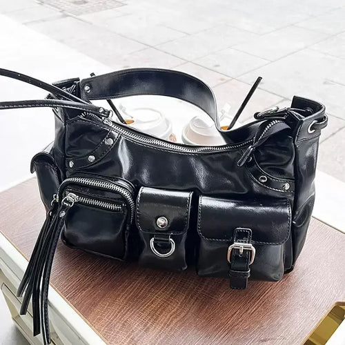 Urban Edge Multi-Pocket Shoulder Bag